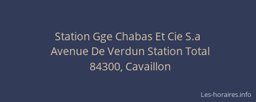 Station Gge Chabas Et Cie S.a