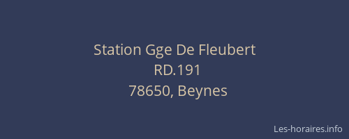 Station Gge De Fleubert