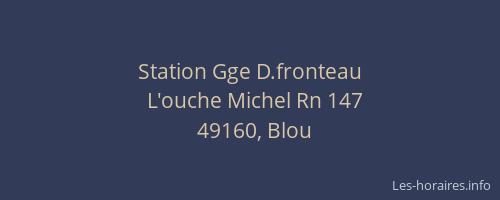 Station Gge D.fronteau