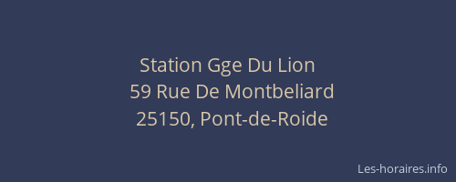 Station Gge Du Lion