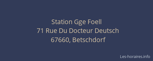 Station Gge Foell