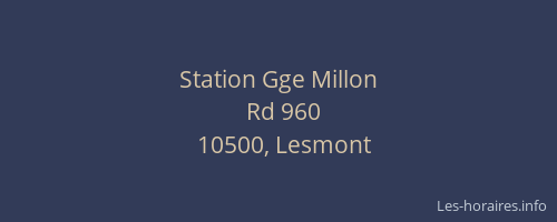 Station Gge Millon