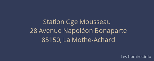 Station Gge Mousseau