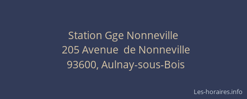 Station Gge Nonneville