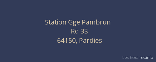 Station Gge Pambrun