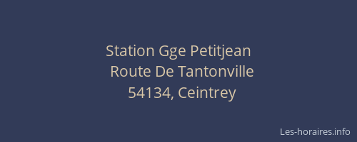 Station Gge Petitjean