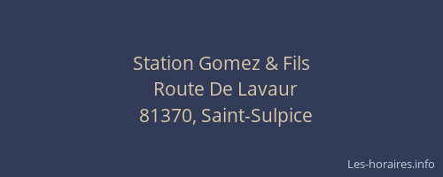 Station Gomez & Fils