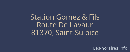 Station Gomez & Fils