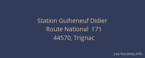 Station Guiheneuf Didier