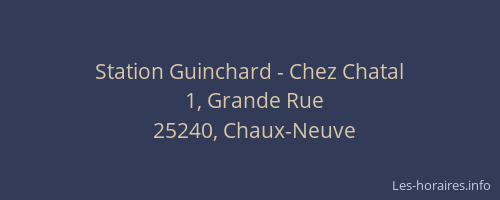 Station Guinchard - Chez Chatal