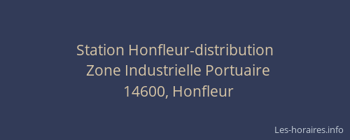 Station Honfleur-distribution