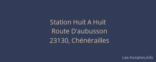 Station Huit A Huit