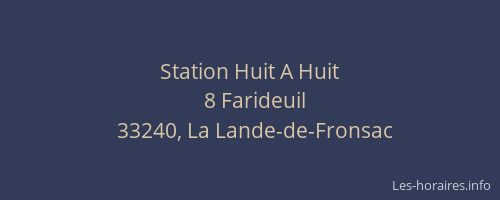 Station Huit A Huit