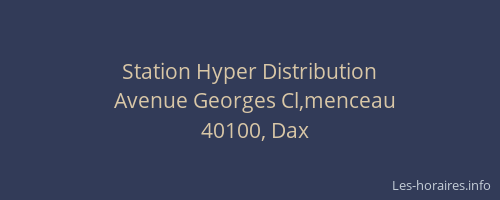 Station Hyper Distribution