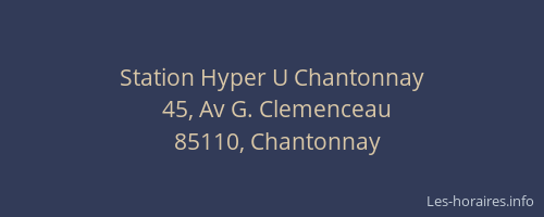 Station Hyper U Chantonnay