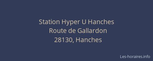 Station Hyper U Hanches