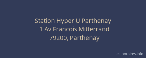 Station Hyper U Parthenay