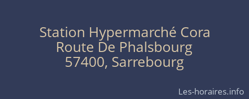 Station Hypermarché Cora