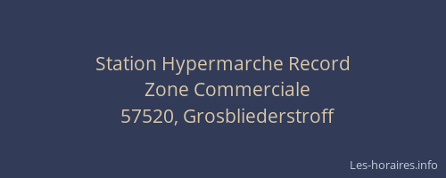 Station Hypermarche Record
