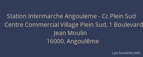 Station Intermarche Angouleme - Cc Plein Sud