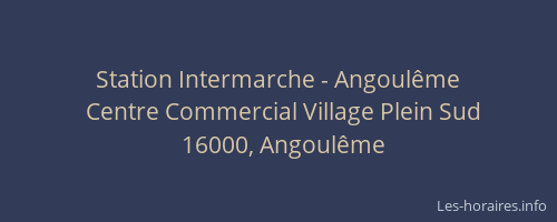 Station Intermarche - Angoulême