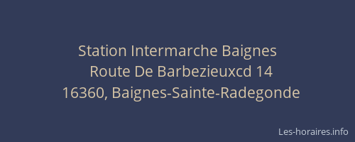 Station Intermarche Baignes