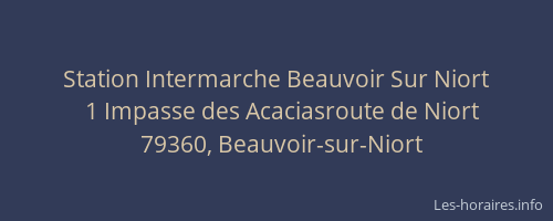 Station Intermarche Beauvoir Sur Niort