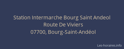 Station Intermarche Bourg Saint Andeol