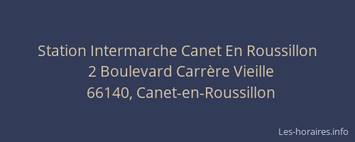 Station Intermarche Canet En Roussillon