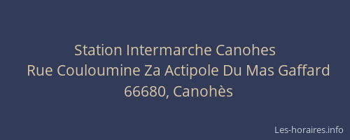 Station Intermarche Canohes