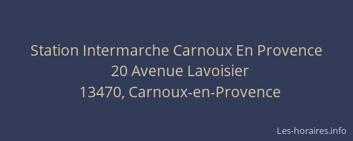 Station Intermarche Carnoux En Provence