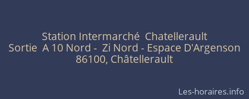 Station Intermarché  Chatellerault