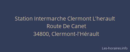 Station Intermarche Clermont L'herault