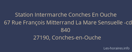 Station Intermarche Conches En Ouche