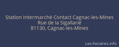 Station Intermarché Contact Cagnac-les-Mines