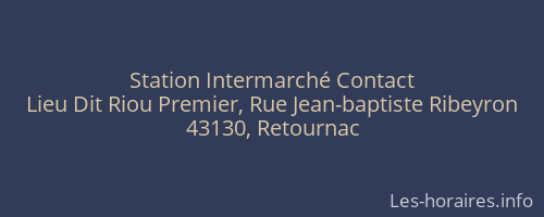 Station Intermarché Contact