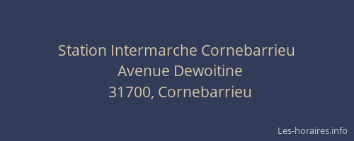 Station Intermarche Cornebarrieu