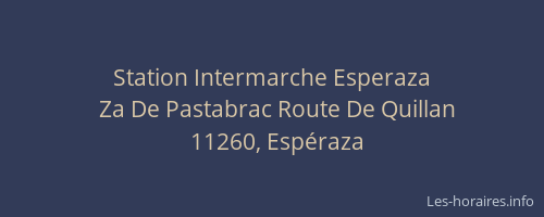 Station Intermarche Esperaza