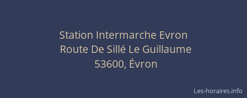 Station Intermarche Evron