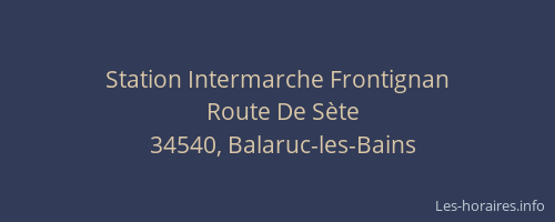 Station Intermarche Frontignan