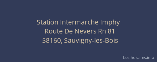 Station Intermarche Imphy