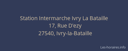 Station Intermarche Ivry La Bataille