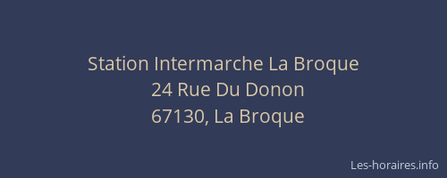 Station Intermarche La Broque