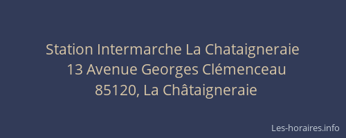 Station Intermarche La Chataigneraie