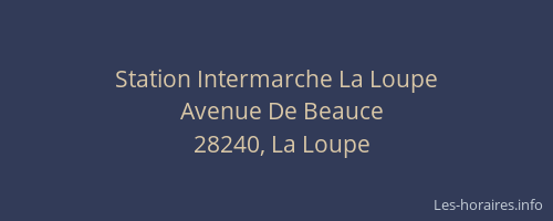 Station Intermarche La Loupe