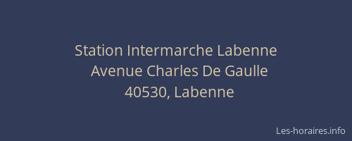 Station Intermarche Labenne