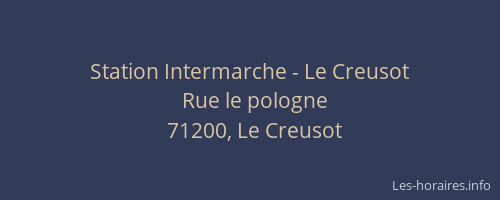 Station Intermarche - Le Creusot