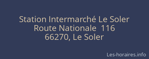 Station Intermarché Le Soler