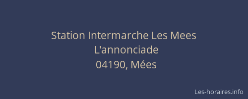Station Intermarche Les Mees