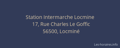 Station Intermarche Locmine